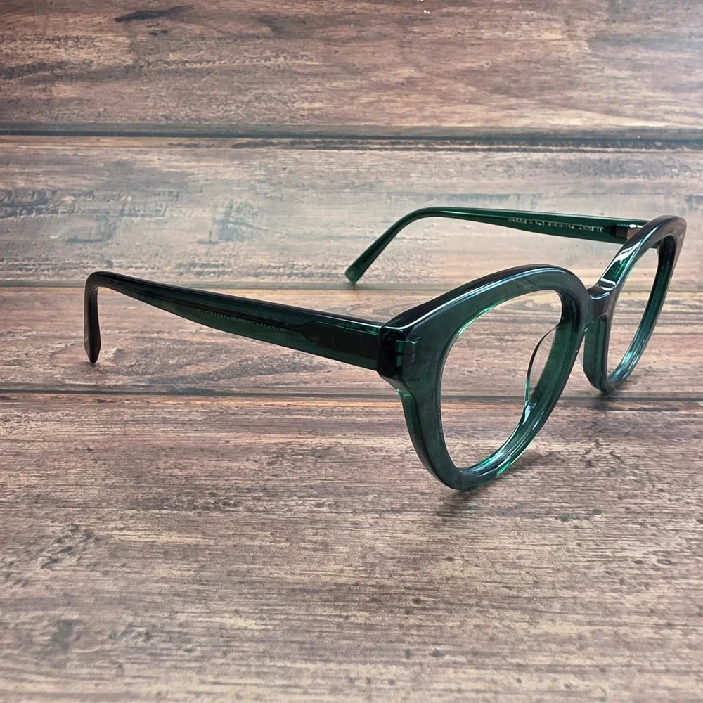 Warby Parker Marris W 425 Green Cat Eye Eyeglasses Frames 51-19-142